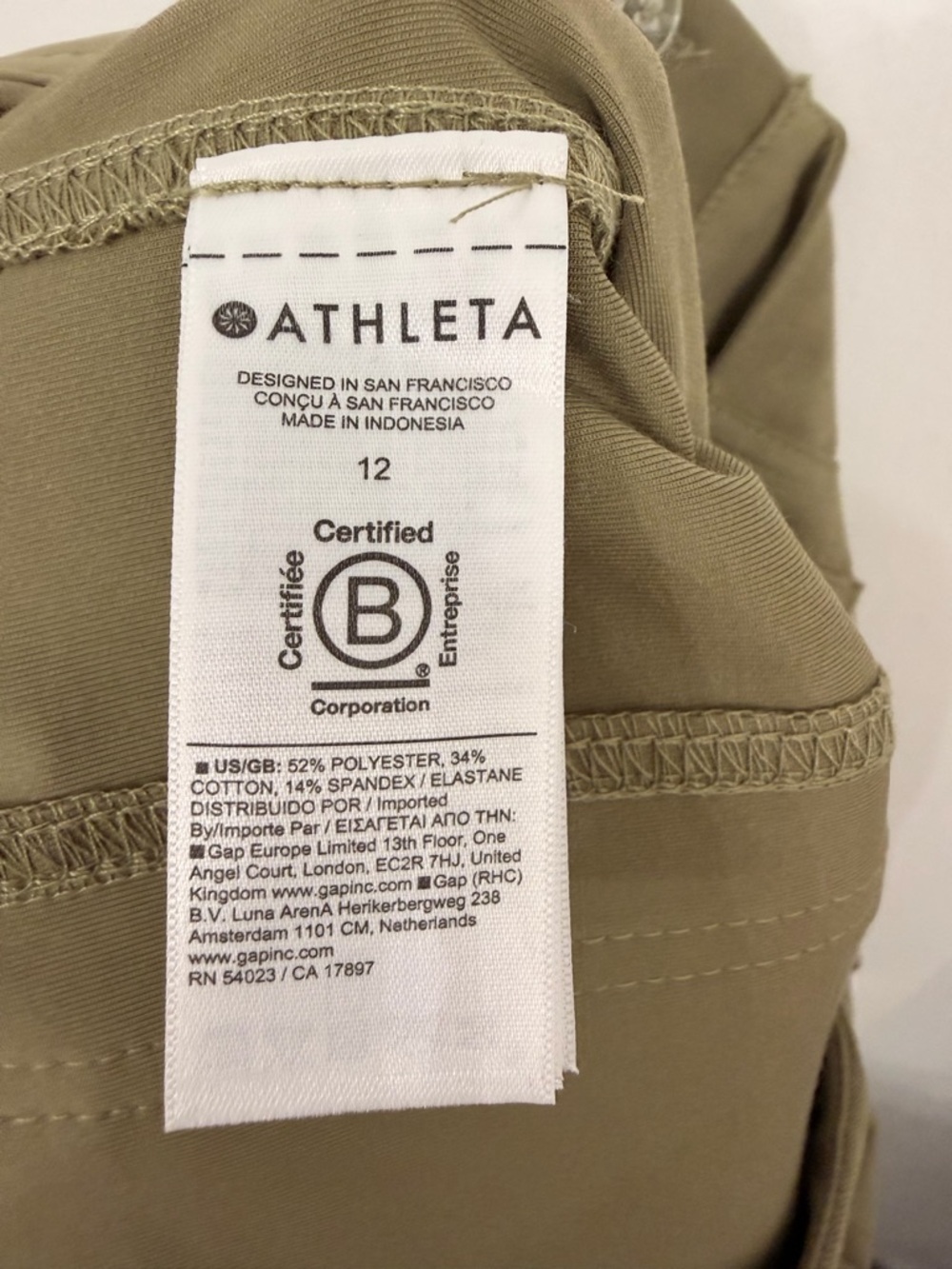 Athleta Skyline Barrel Leg Utility Pant in Olive Green Size 12 - Picture 7 of 8